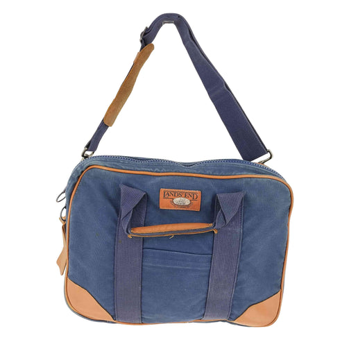 ランズエンド LANDS END USA製 キャンバスレザー ショルダーバック メンズ