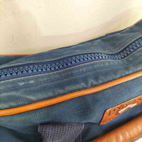 ランズエンド LANDS END USA製 キャンバスレザー ショルダーバック メンズ