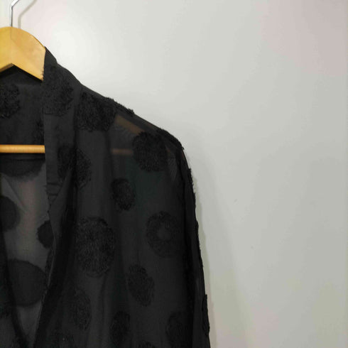 アンティカパターントルソ antiqua patterntorso ドット柄 シアージャケット ロングカーデ レディース FREE