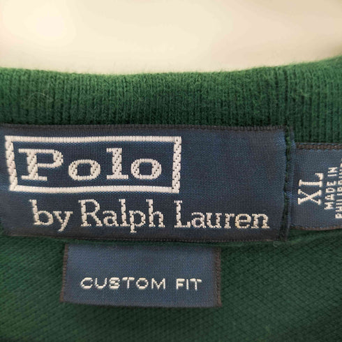 ポロバイラルフローレン Polo by RALPH LAUREN CUSTOM FOT ポニー 刺繍 トラッド 切替 ポロシャツ メンズ import:XL