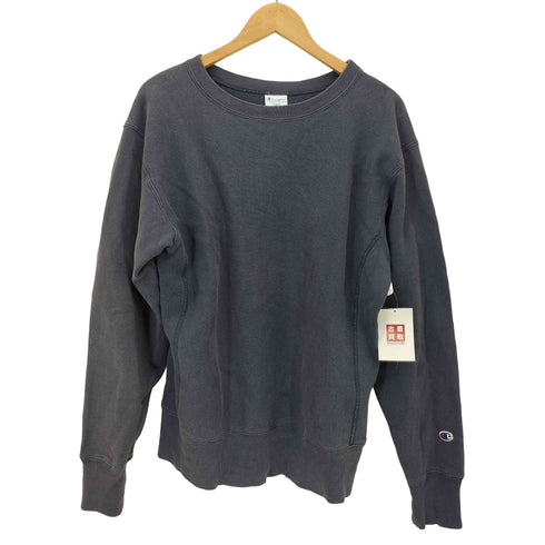 チャンピオン Champion 青単色タグ 復刻 REVERSE WEAVE クルーネック スウェット メンズ import:L