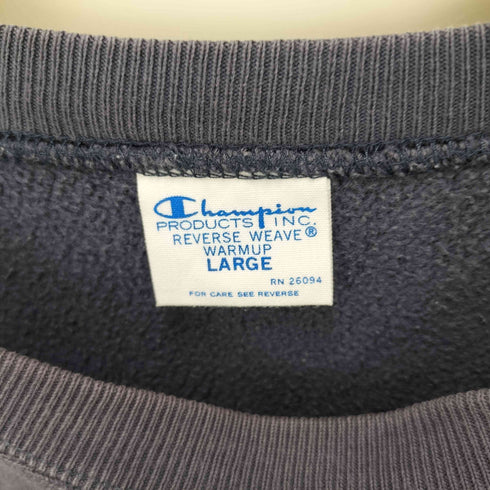 チャンピオン Champion 青単色タグ 復刻 REVERSE WEAVE クルーネック スウェット メンズ import:L