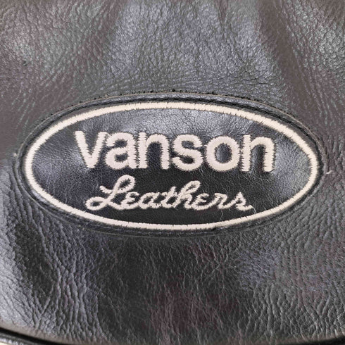 バンソン VANSON ロゴ刺繍 スターデザイン レザーウエストバッグ メンズ