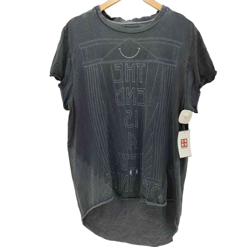 ミハラヤスヒロ MIHARA YASUHIRO DENIM ウォッシュ加工 フロントプリントTシャツ メンズ 46