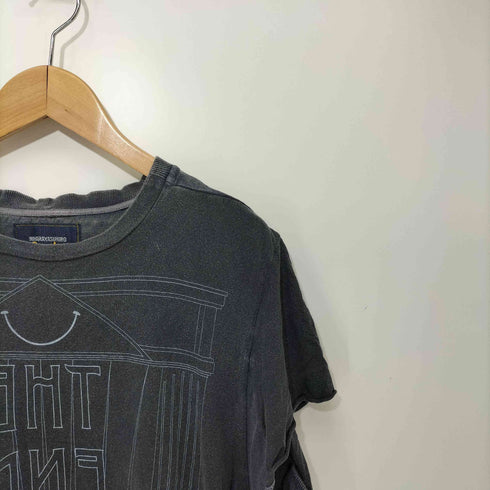 ミハラヤスヒロ MIHARA YASUHIRO DENIM ウォッシュ加工 フロントプリントTシャツ メンズ 46
