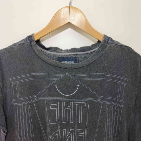 ミハラヤスヒロ MIHARA YASUHIRO DENIM ウォッシュ加工 フロントプリントTシャツ メンズ 46