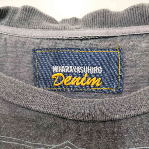 ミハラヤスヒロ MIHARA YASUHIRO DENIM ウォッシュ加工 フロントプリントTシャツ メンズ 46
