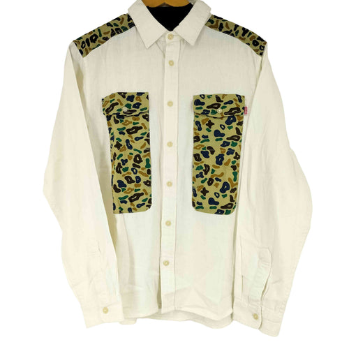 チャムス CHUMS 迷彩切り替え L/S シャツ メンズ JPN:M