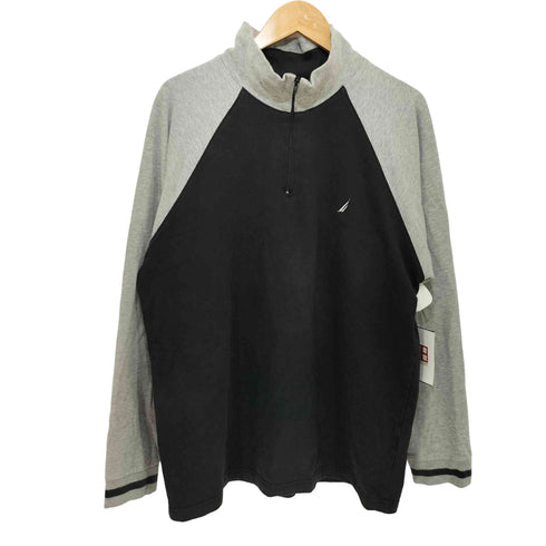 ノーティカ NAUTICA 90-00S ラグラン バイカラーハーフジップ カットソー メンズ import:M