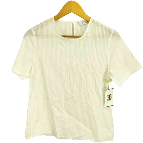 メーカーズシャツカマクラ Makers Shirt 鎌倉 コットン100 ストライプ 半袖 ブラウス レディース ONE SIZE