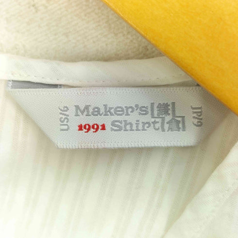 メーカーズシャツカマクラ Makers Shirt 鎌倉 コットン100 ストライプ 半袖 ブラウス レディース ONE SIZE