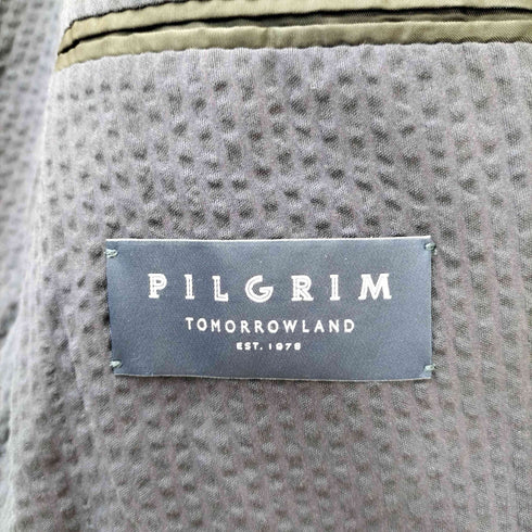 トゥモローランドピリグリム TOMORROWLAND PILGRIM 23SS コットン シアサッカー シングル ブレステッド 3Bジャケット Borghi メンズ JPN:44