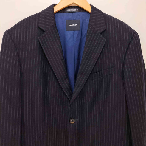 ノーティカ NAUTICA ストライプ柄 ウール 2Bテーラードジャケット メンズ 10R