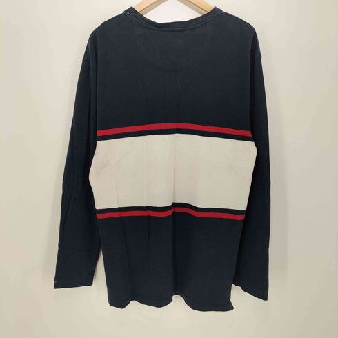 チャップスラルフローレン CHAPS RALPH LAUREN 90-00S ワンポイントロゴ刺繍 鹿の子 L/S クルーネック Tシャツ メンズ import:M