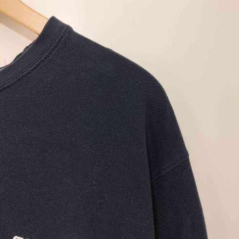 チャップスラルフローレン CHAPS RALPH LAUREN 90-00S ワンポイントロゴ刺繍 鹿の子 L/S クルーネック Tシャツ メンズ import:M
