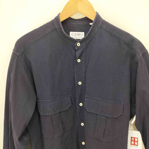 CAMO by Stefano Ughetti バンドカラー シアサッカー L/S シャツ メンズ import:M