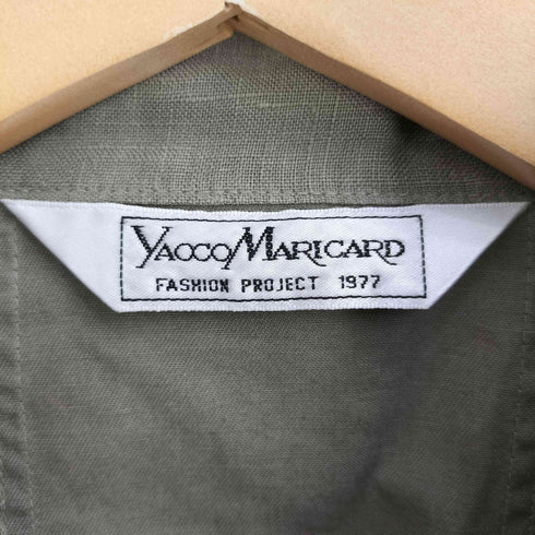 ヤッコマリカルド YACCO MARICARD 切替 8連ボタンバッチワークシャツジャケット レディース