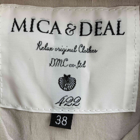 マイカアンドディール MICA&DEAL リネン タックショルダー スキッパー ワンピース レディース JPN:38