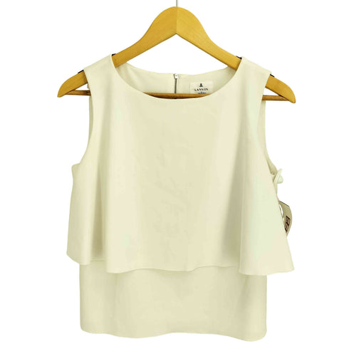 ランバンオンブルー LANVIN en Bleu ノースリーブシフォンブラウス レディース JPN:38