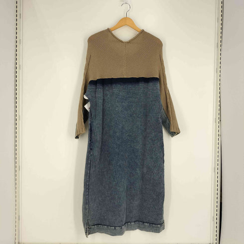 Pauline Bleu ニット デニム ドッキングワンピース レディース FREE