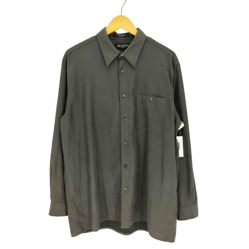 ブランディニ BRANDINI スムース ポリ ナイロン L/S レギュラーカラー シャツ メンズ import:L