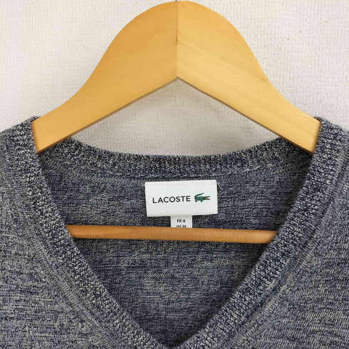 ラコステ LACOSTE ロゴ刺繍 ウール100 Vネック セーター メンズ import:M