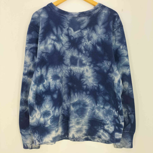 チャンピオン Champion REVERSE WEAVE 青単色 復刻 タイダイ染め リバースウィーブ スウェット メンズ import:L