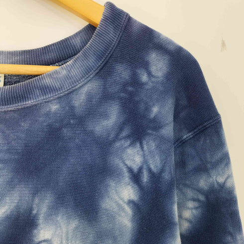 チャンピオン Champion REVERSE WEAVE 青単色 復刻 タイダイ染め リバースウィーブ スウェット メンズ import:L