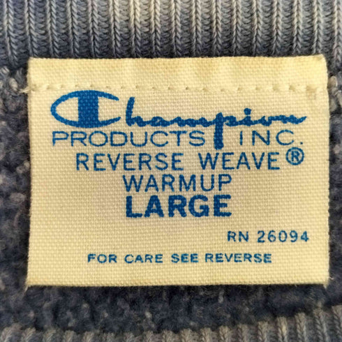 チャンピオン Champion REVERSE WEAVE 青単色 復刻 タイダイ染め リバースウィーブ スウェット メンズ import:L