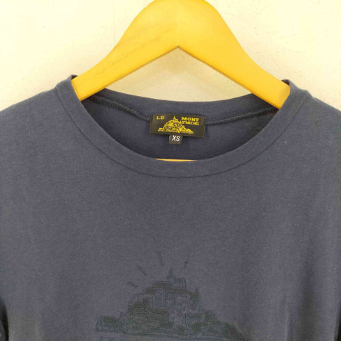 ルモンサンミッシェル LE MONT ST MICHEL フロント刺繍クルーネックTシャツ レディース import:XS