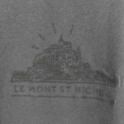 ルモンサンミッシェル LE MONT ST MICHEL フロント刺繍クルーネックTシャツ レディース import:XS