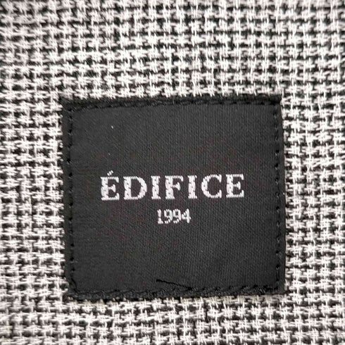 エディフィス EDIFICE バンドカラーコットンチェックシャツ メンズ JPN:L