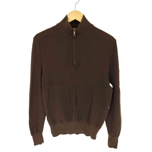 ブルックスブラザーズ BROOKS BROTHERS イタリア製 ハーフジップ ウール 鹿の子 ニット セーター メンズ import:M