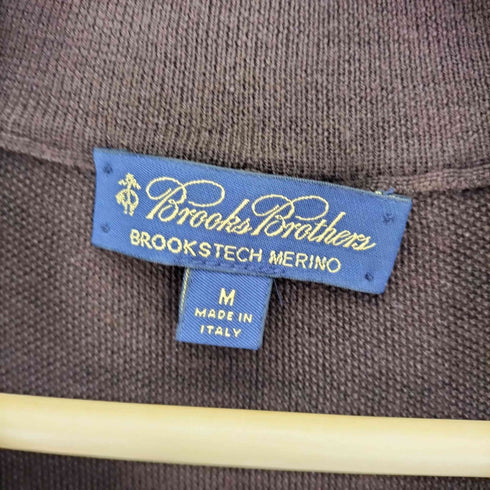 ブルックスブラザーズ BROOKS BROTHERS イタリア製 ハーフジップ ウール 鹿の子 ニット セーター メンズ import:M