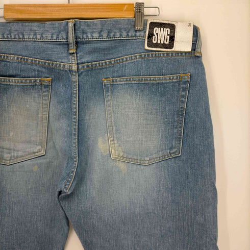 エスダブリュージー SWG ペイント加工デニムパンツ メンズ 36