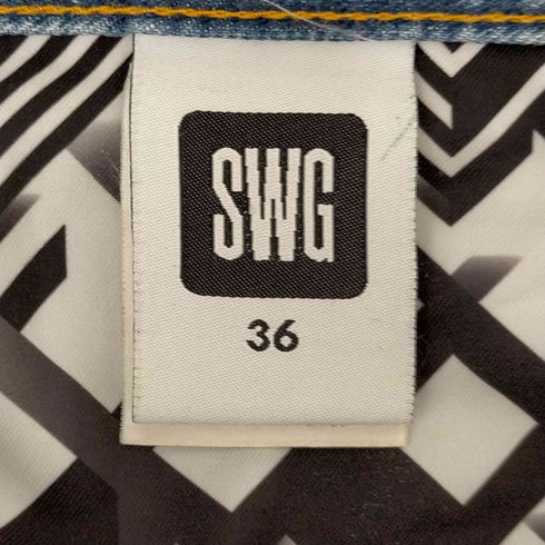 エスダブリュージー SWG ペイント加工デニムパンツ メンズ 36
