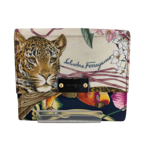 サルヴァトーレフェラガモ Salvatore Ferragamo アニマルプリントウォレット レディース