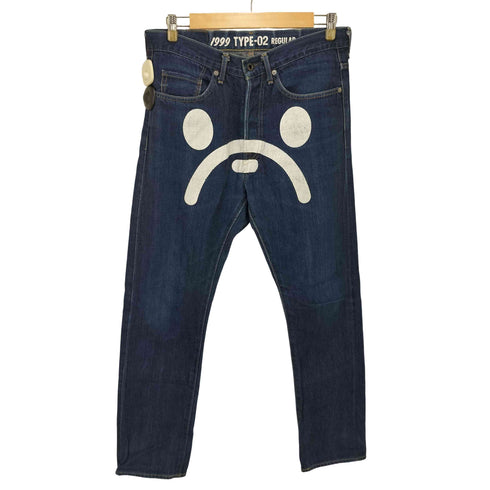 アベイシングエイプ A BATHING APE 1999 TYPE-02 REGULAR MILO DENIM PANTS マイロ プリント デニム パンツ メンズ JPN:M