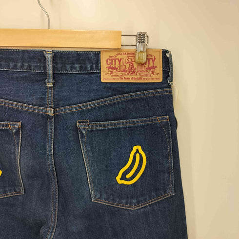 アベイシングエイプ A BATHING APE 1999 TYPE-02 REGULAR MILO DENIM PANTS マイロ プリント デニム パンツ メンズ JPN:M