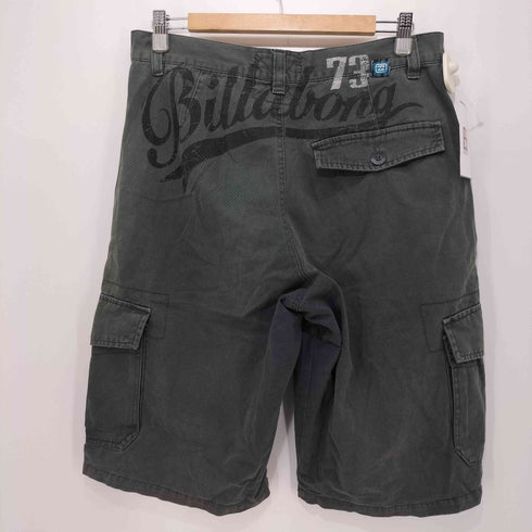 ビラボン BILLABONG 00S y2k ロゴ刺繍 ロゴプリント ハーフカーゴパンツ メンズ US:30-31