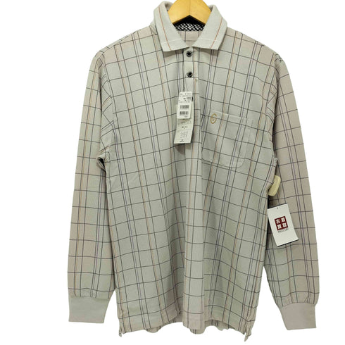 シンプルチェック L/S ポロシャツ メンズ import:M