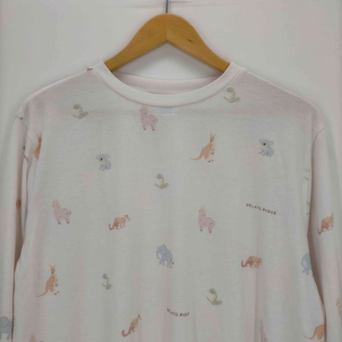 ジェラートピケ gelato pique アニマルプリントクルーネックTシャツ レディース ONE SIZE