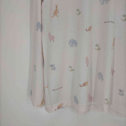 ジェラートピケ gelato pique アニマルプリントクルーネックTシャツ レディース ONE SIZE