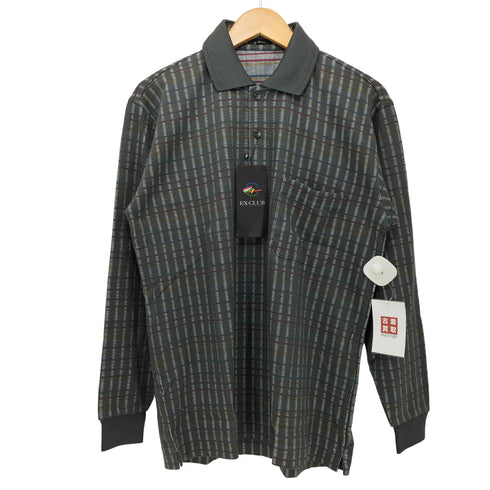EX-CLUB チェック L/S ポロシャツ メンズ import:M