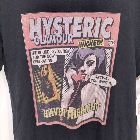 ヒステリックグラマー HYSTERIC GLAMOUR ポスタープリント クルーネック S/S Tシャツ メンズ JPN:S