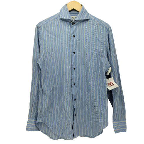 ポールスミス Paul Smith イタリア製 マルチストライプ柄L/Sシャツ メンズ M