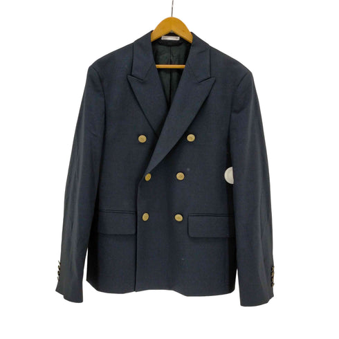 ザラ ZARA ダブルブレスト仕様ボタンブレザー 紺ブレ メンズ 48
