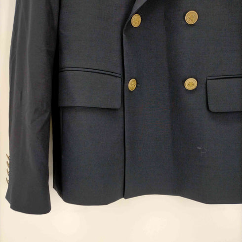 ザラ ZARA ダブルブレスト仕様ボタンブレザー 紺ブレ メンズ 48