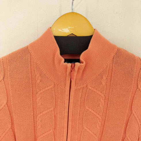 エディーバウアー Eddie Bauer ケーブル フルジップ コットンニット レディース import:M