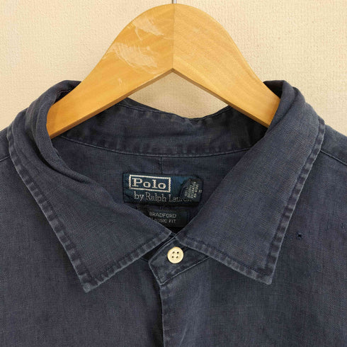 ポロバイラルフローレン Polo by RALPH LAUREN 90S BRADFORD CLASSIC FIT ポニー刺繍 麻 リネン100 オーバーサイズ 半袖 シャツ メンズ 3XB